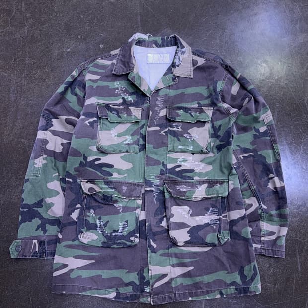 밀리터리 카모 BDU 빈티지 워크자켓 야상 M