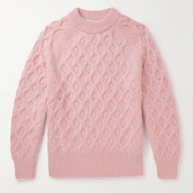 Sefr 세퍼 알란 베이비 알파카 니트 스웨터 L 핑크