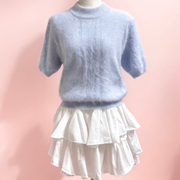 로걀 앙고라 니트 