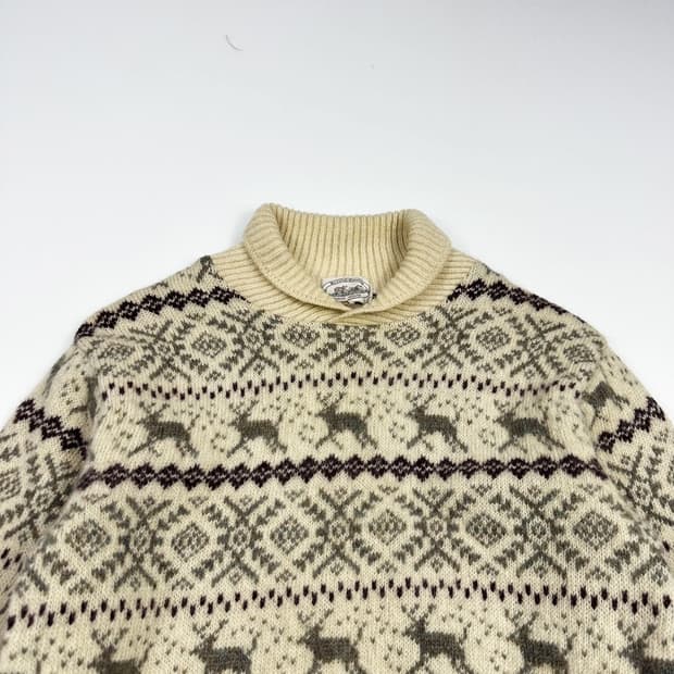 VTG 빈티지 재팬 노르딕 아이보리 니트 (M 여성추천)