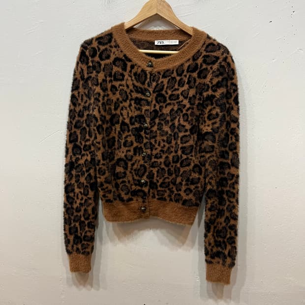 ZARA 레오파드 가디건 우먼즈 