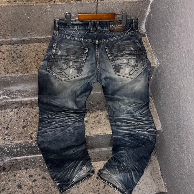 빈티지 워시드 데님팬츠