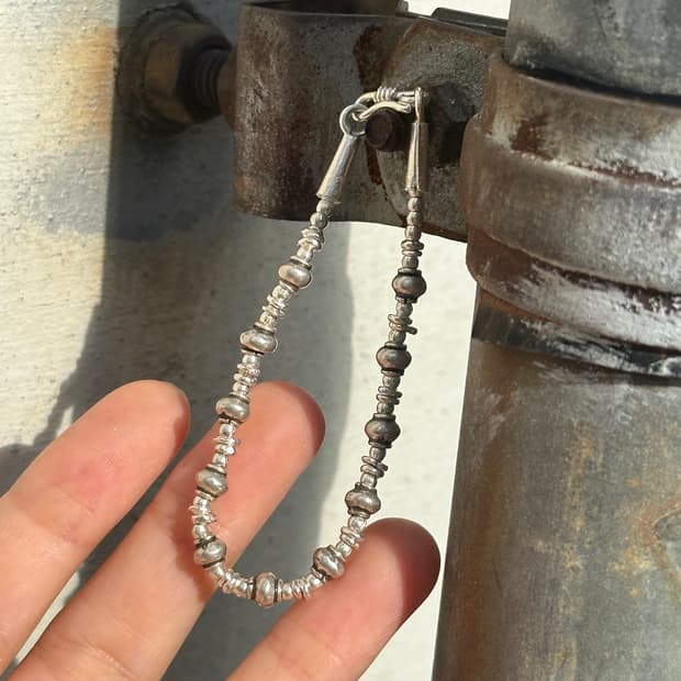 Karen Silver Mixed Bead Bracelet