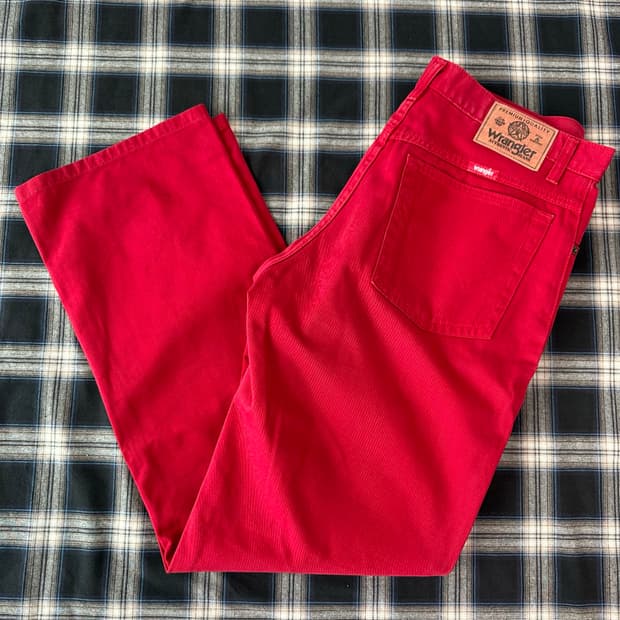 Wrangler 랭글러 웨스턴 팬츠 레드 