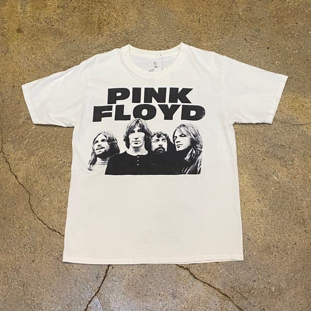 레어) 미국 빈티지 핑크 폴라로이드 프린팅 공식 반팔티 락티셔츠