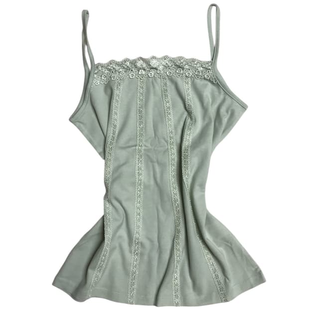 일본 빈티지 레이스 민트 슬리브