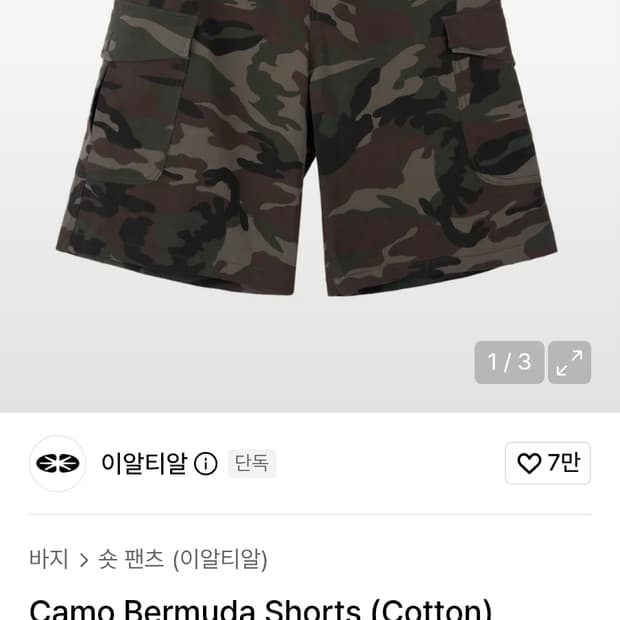 이알티알 카모팬츠