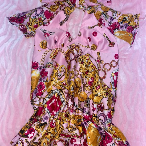 ma*rs 마즈 쥬얼 패턴 상의 히메 갸루 오네 y2k 키치 d.i.a.