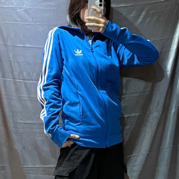 L 아디다스 파이어버드 블루 트랙탑