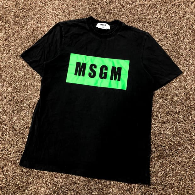  S MSGM 로고 반팔 티셔츠