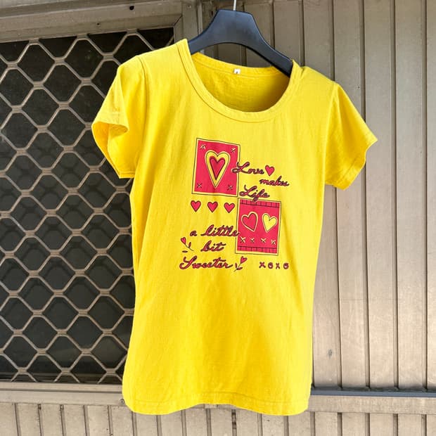 NONE vintage heart tee