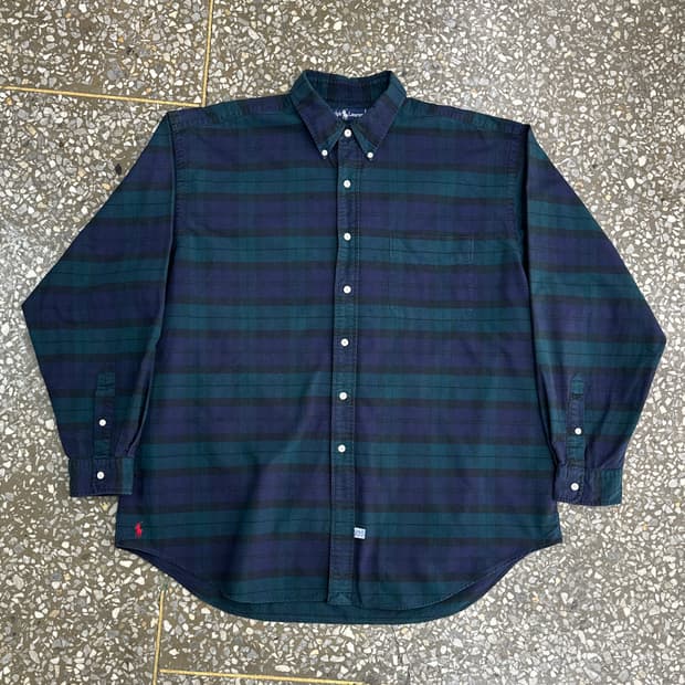 90s 폴로 랄프로렌 더 빅 옥스포드 셔츠 빅셔츠 XL