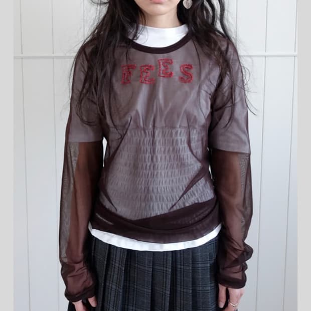 샵페어리 메쉬 탑