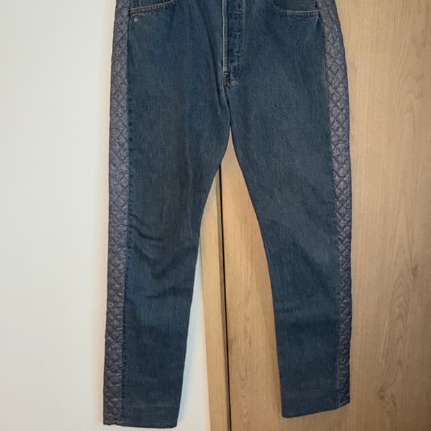 블레스 퀄팅 데님 팬츠