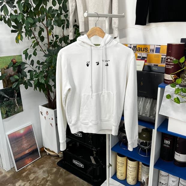 오프화이트 우먼 프린팅 후드 XS