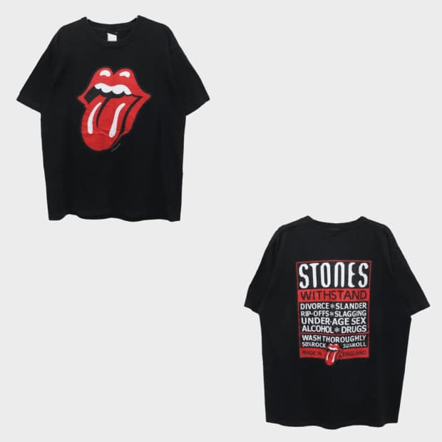 00'S 롤링스톤즈 프린팅 반팔 티셔츠 65149