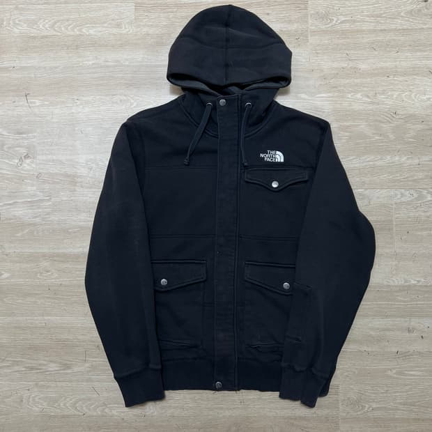 노스페이스 하프돔 로고 멀티포켓 기모 워크 후드집업 [블랙] M/95