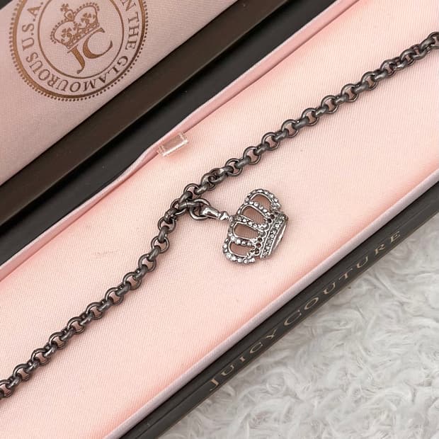juicy couture 쥬시꾸뛰르 크라운 참 체인 브레이슬릿 팔찌