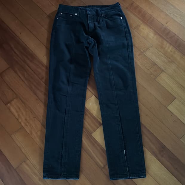 Mm6 메종 마르지엘라 프론트지퍼 데님팬츠