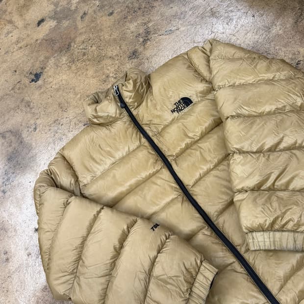 노스페이스 베이지 브라운 숏패딩 100