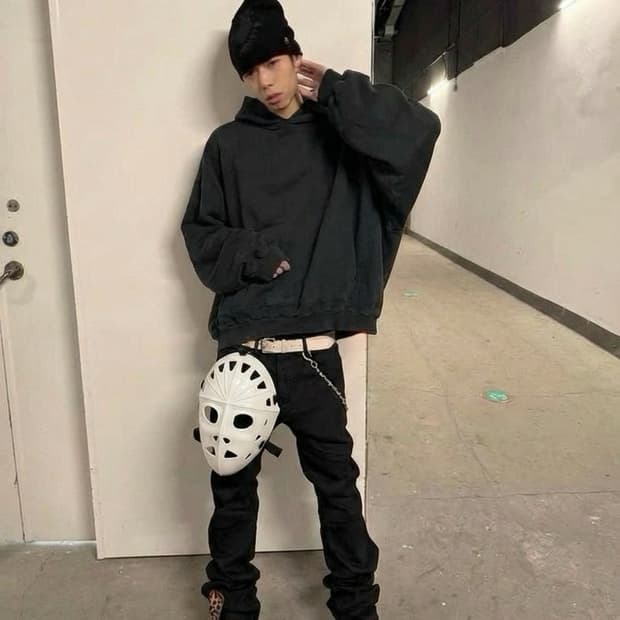 032c 오버사이즈 사이키크 레이어드 버블후드티