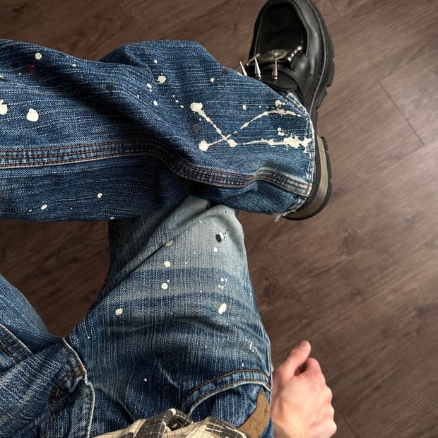 레더 & 더티 스프레드 워시드 진