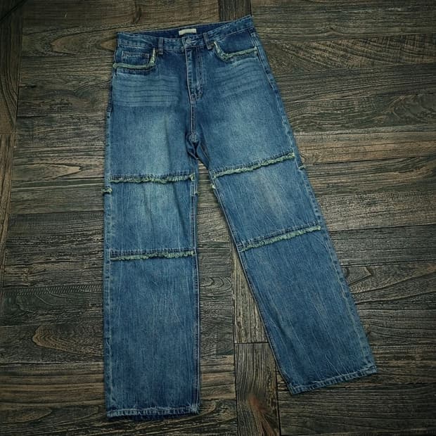 마틴플랜 라인 절개 워시드 데님 팬츠 청바지 M16544