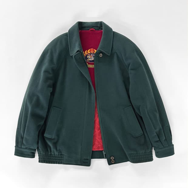 80~90s 빈티지 버버리 울 블루종 자켓