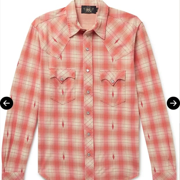 rrl 플래드 웨스턴 셔츠