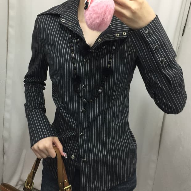 스트라이프 갸루 코디 🦓