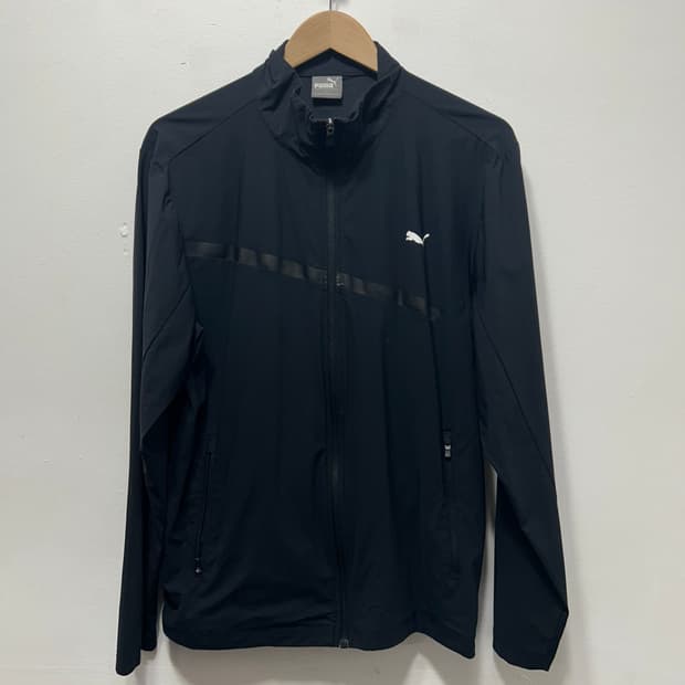 푸마 남성 빅로고 트레이닝 블랙 집업 상의 XL