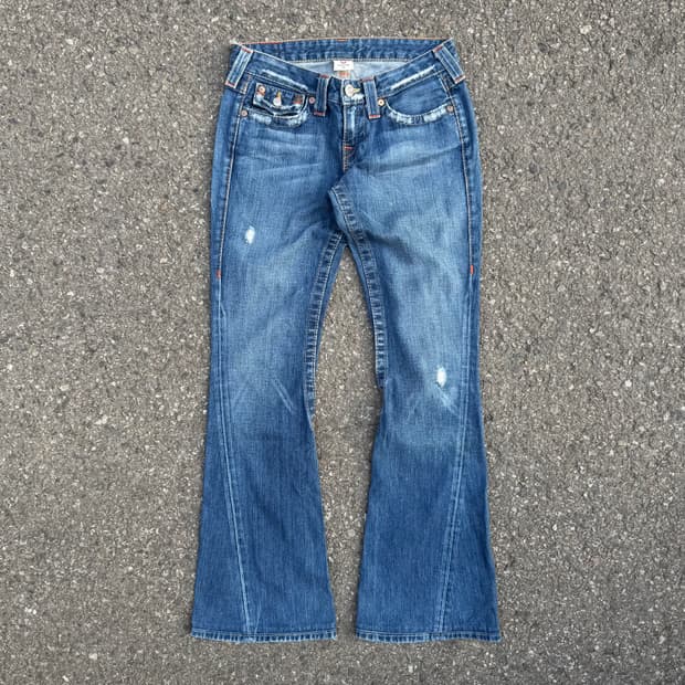 트루릴리전 USA 조이 로우 데님 팬츠