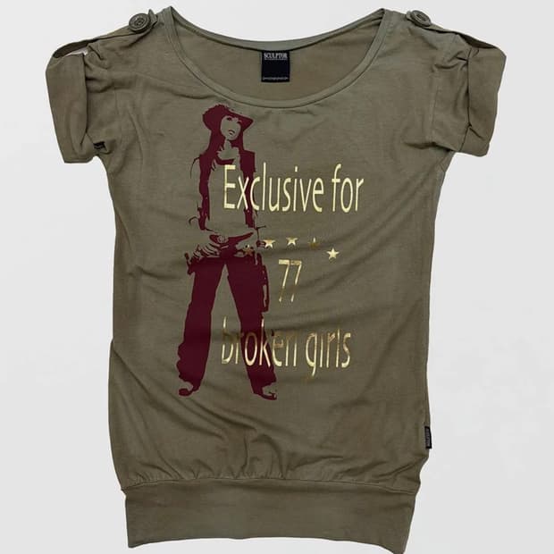 스컬프터 Broken Girls Roll Up Tee