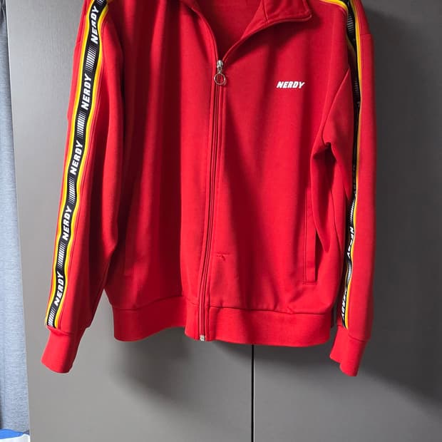 널디 로고 테잎 트랙탑 레드