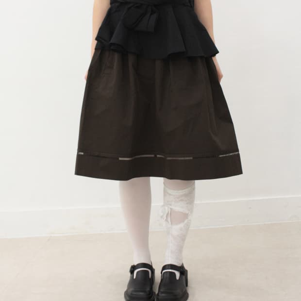 vtg brown balloon skirt