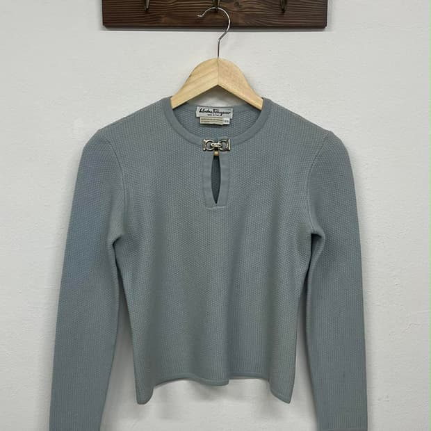 [XS] 살바토레 페라가모 은장 간치니 니트 슬리브