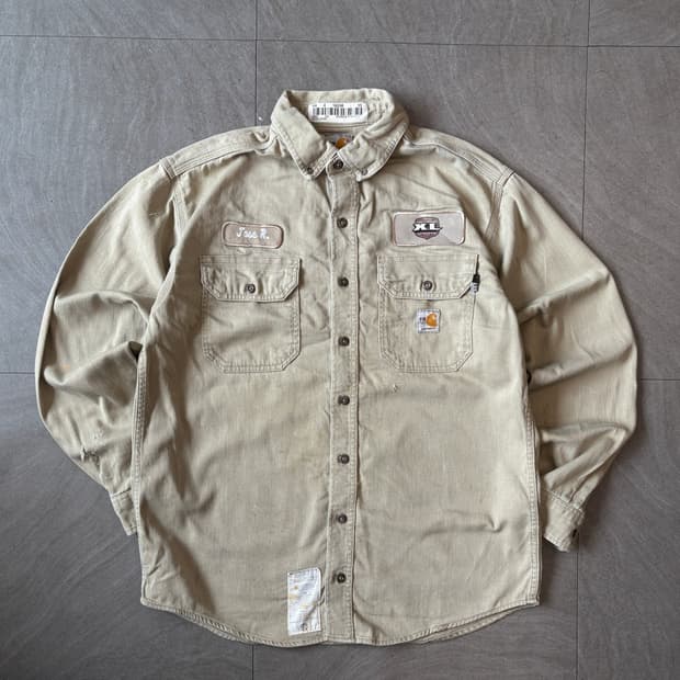 칼하트 오리지널 베이지 긴팔 셔츠