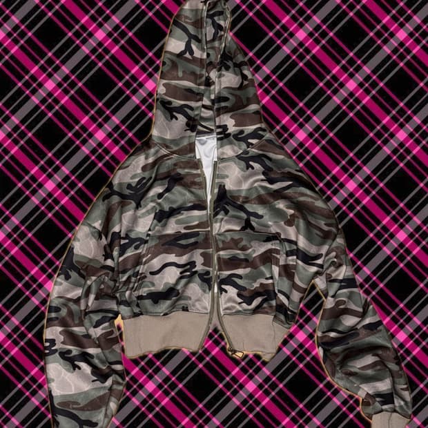 갸루느낌 카모 후드티