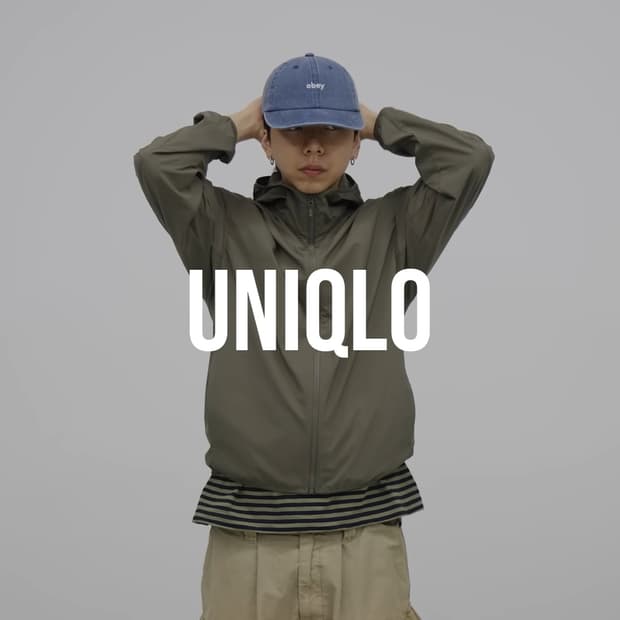 유니클로 포켓터블 uv 프로텍션 파카 올리브