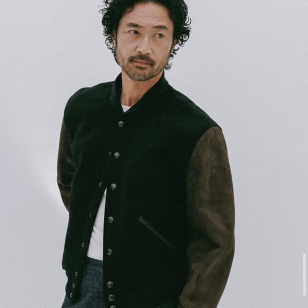  구매합니다) 오토매틱포더피플 바시티 자켓 블랙 2사이즈