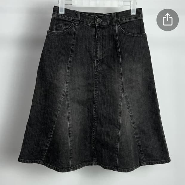 그레이 데님 스커트