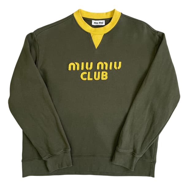 [S] 미우미우 클럽 로고 스웻셔츠 맨투맨 크루넥