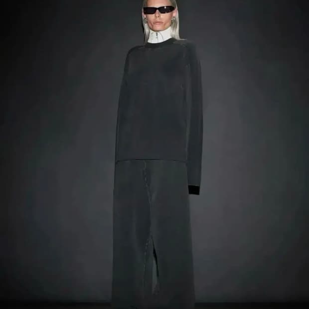 엔타이어 스튜디오 워시드 블랙 풀 스웻 팬츠 M