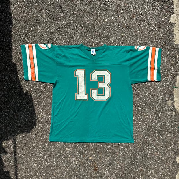 빈티지 90s NFL 마이애미 돌핀스 댄 마리노 럭비 반팔 티셔츠