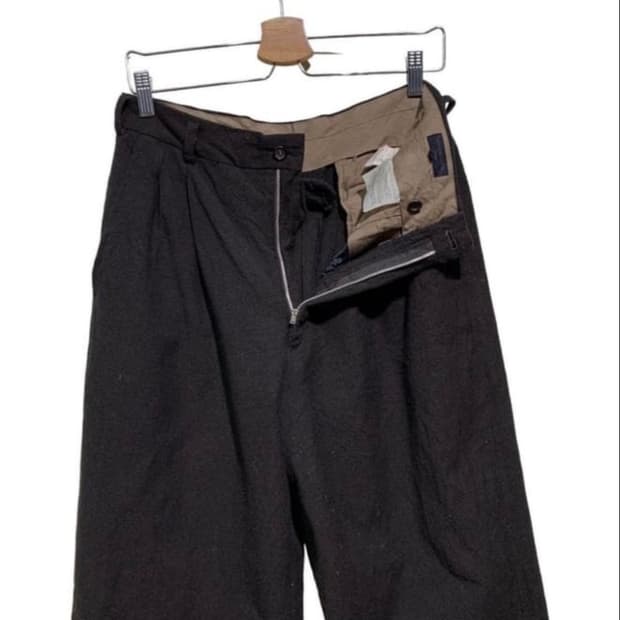 꼼데가르송 옴므 울 팬츠 브라운