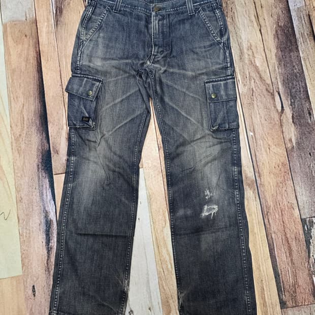 Vintage 00s Japan Lee 플랩포켓 카고팬츠 블랙 31