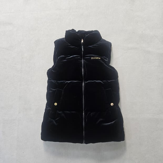 85 엘르 스포츠 여성 벨벳 패딩 조끼 0317Y