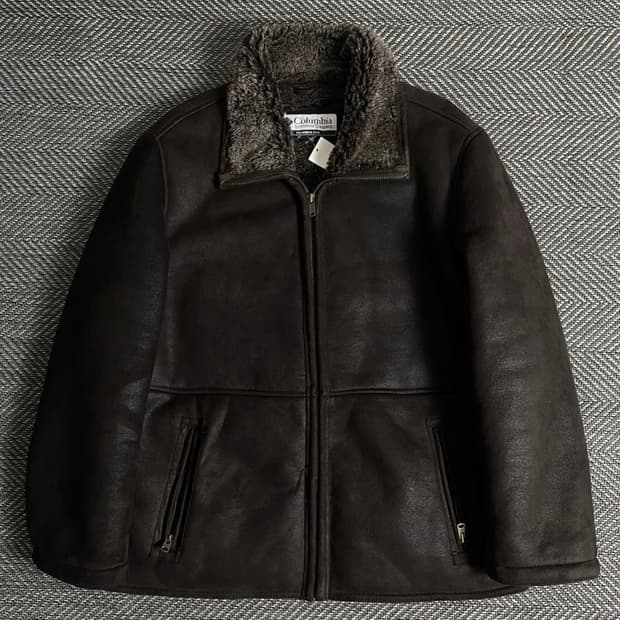 컬럼비아 USA 오리지날 브라운 스웨이드 무스탕 y 2435후르츠