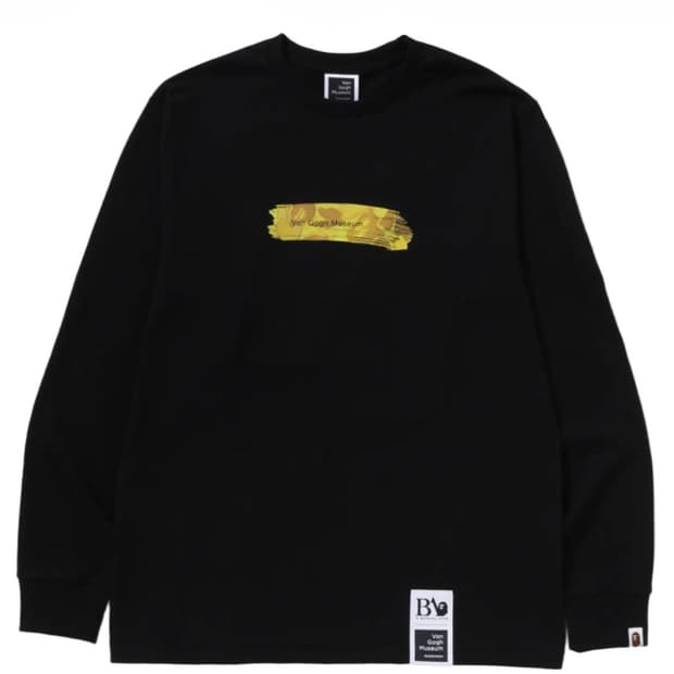 베이프 반고흐 롱슬리브 티셔츠 블랙 XXL 새상품