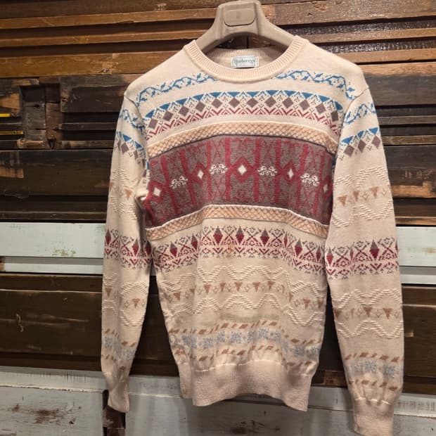 80'S 버버리 페어아일니트